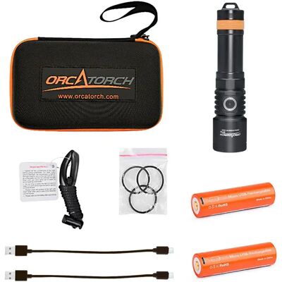 Orcatorch Linterna D710 Promo Pack Led Black 3000 Lúmenes Orcatorch Linterna D710 Promo Pack Led Black 3000 Lúmenes