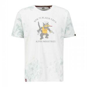 Alpha Black Cats Short Sleeve T-shirt Blanco XS Hombre