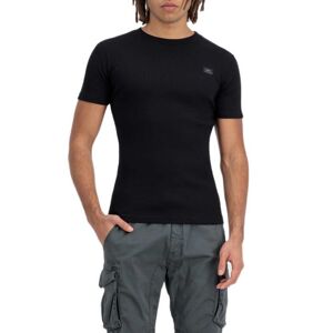 Alpha X-fit Rib Short Sleeve T-shirt Negro XS Hombre