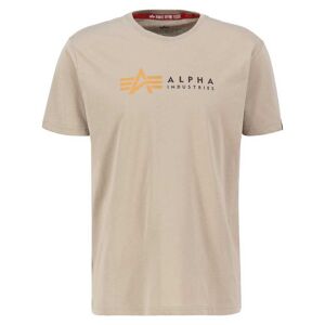Alpha Label T Short Sleeve T-shirt Beige M Hombre