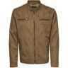 Only Willow Fake Suede Jacket Marrón XL Hombre