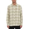 Volcom Caden Plaid Long Sleeve Shirt Beige M Hombre