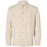 Selected Mads-linen Overshirt Beige XL Hombre