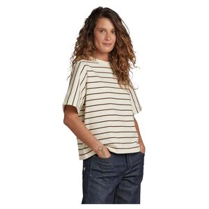 G-star Heavy Weight Stripe Short Sleeve Round Neck T-shirt Beige S Mujer