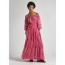 Pepe Jeans Marlene Long Sleeve Long Dress Rosa M Mujer