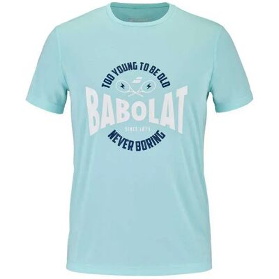 Babolat Camiseta De Manga Corta Exercise Graphic Angel Blue Heather 2XL Babolat Camiseta De Manga Corta Exercise Graphic Angel Blue Heather 2XL