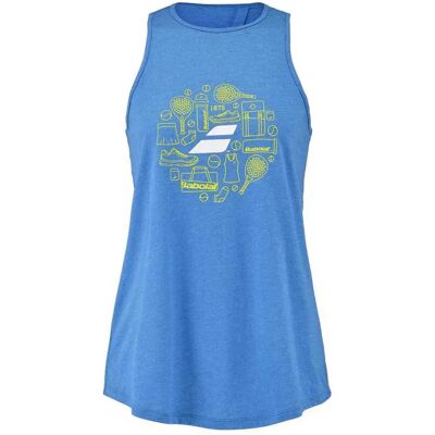 Babolat Camiseta Sin Mangas Padel Cotton French Blue Heather XO Babolat Camiseta Sin Mangas Padel Cotton French Blue Heather XO