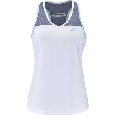 Babolat Camiseta Sin Mangas Play White / Blue Heather XL Babolat Camiseta Sin Mangas Play White / Blue Heather XL