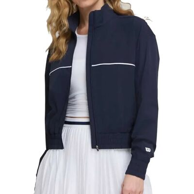 Chaqueta de Calentamiento de Tenis para Mujeres Wilson - Azul Marino XL Chaqueta de Calentamiento de Tenis para Mujeres Wilson - Azul Marino XL