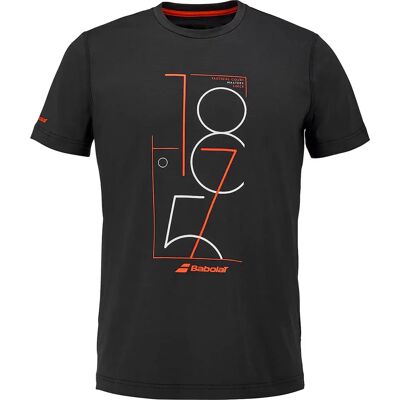 Babolat Camiseta De Manga Corta Exercise Graphic Black / Black L Babolat Camiseta De Manga Corta Exercise Graphic Black / Black L