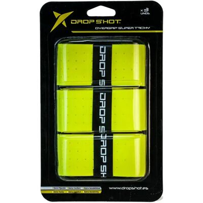 Drop Shot Overgrip De Pádel Super Tacky 3 Unidades Yellow One Size Drop Shot Overgrip De Pádel Super Tacky 3 Unidades Yellow One Size