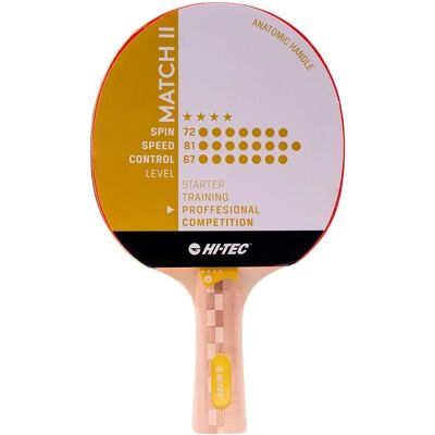 Hi-tec Raqueta De Tenis De Mesa Match Ii Yellow / Black One Size Hi-tec Raqueta De Tenis De Mesa Match Ii Yellow / Black One Size