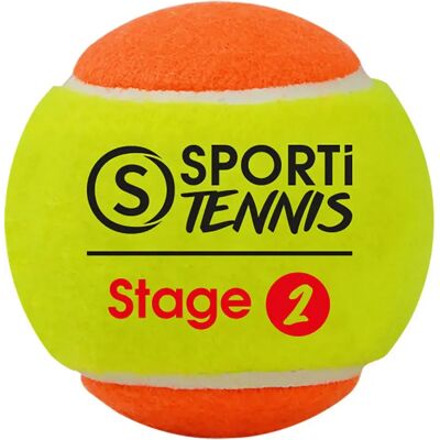 Pelotas de Tenis Sporti Stage 2 - 36 unidades - Amarillo para adultos Pelotas de Tenis Sporti Stage 2 - 36 unidades - Amarillo para adultos