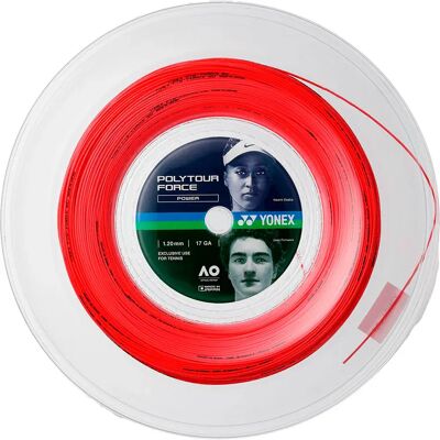 Yonex Cordaje Bobina De Bádminton Polytour Force Bright Red 1.25 mm Yonex Cordaje Bobina De Bádminton Polytour Force Bright Red 1.25 mm