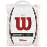 Wilson Pro Tennis Overgrip 12 Units Rojo,Blanco