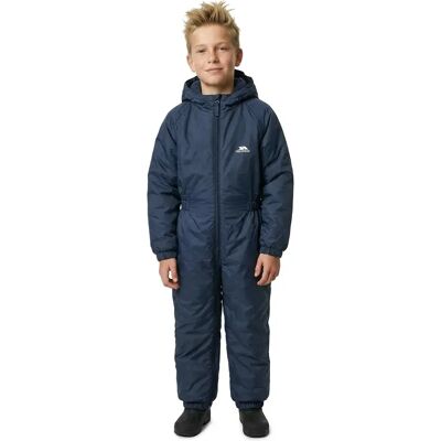 Traje de lluvia acolchado impermeable con capucha Dripdrop de Trespass - Azul marino, rosa - 2-3 años Traje de lluvia acolchado impermeable con capucha Dripdrop de Trespass - Azul marino, rosa - 2-3 años
