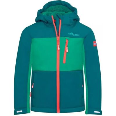 Trollkids Chaqueta Softshell Bergsfjord Winter Midnight Petrol / Dark Cyan 128 cm Trollkids Chaqueta Softshell Bergsfjord Winter Midnight Petrol / Dark Cyan 128 cm