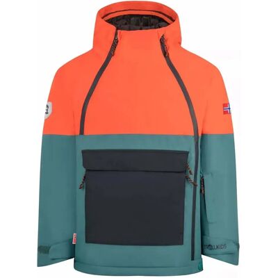 Trollkids Chaqueta Eikedalen Stormy Blue / Flame Orange / Black 140 cm Trollkids Chaqueta Eikedalen Stormy Blue / Flame Orange / Black 140 cm