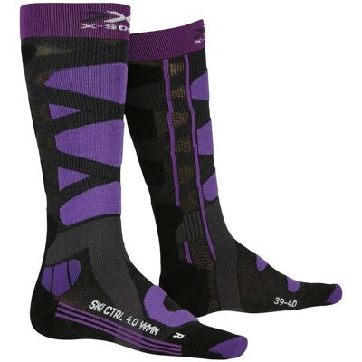 X-socks Calcetines Ski Control 4.0 Charcoal Melange / Purple EU 35-36 X-socks Calcetines Ski Control 4.0 Charcoal Melange / Purple EU 35-36