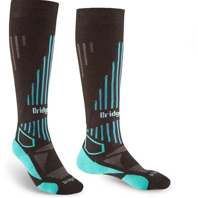 Bridgedale Calcetines Largos Lightweight Merino Performance Black / Blue EU 38-40 Bridgedale Calcetines Largos Lightweight Merino Performance Black / Blue EU 38-40