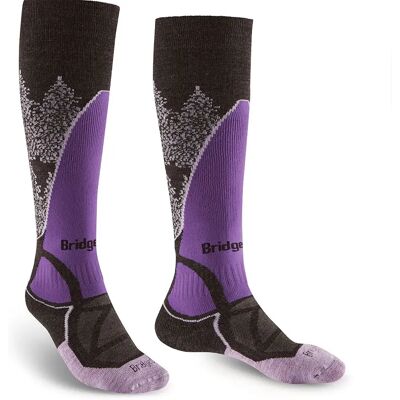 Bridgedale Calcetines Largos Midweight Black / Purple EU 35-37 Bridgedale Calcetines Largos Midweight Black / Purple EU 35-37