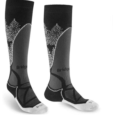 Bridgedale Calcetines Largos Midweight Black / White EU 35-37 Bridgedale Calcetines Largos Midweight Black / White EU 35-37