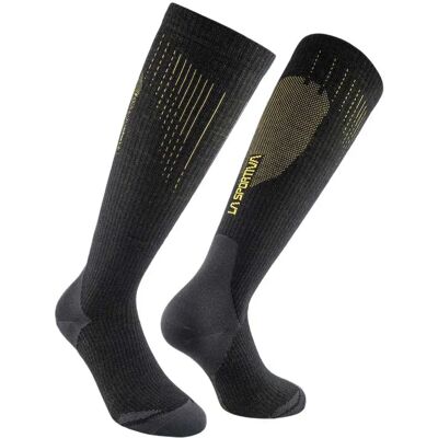 La Sportiva Calcetines Largos Wool Tech Black / Yellow EU 35-37 La Sportiva Calcetines Largos Wool Tech Black / Yellow EU 35-37