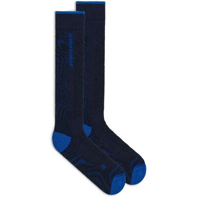 Icebreaker Calcetines Ski+ Medium Otc Mountain Contour Midnavy / Lazurit / Black EU 38-40 Icebreaker Calcetines Ski+ Medium Otc Mountain Contour Midnavy / Lazurit / Black EU 38-40