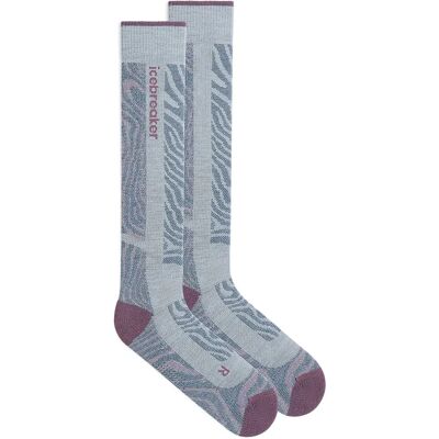 Icebreaker Calcetines Ski+ Medium Otc Mountain Contour Zinc Blue / Grey Plum / Dawn EU 41-43 Icebreaker Calcetines Ski+ Medium Otc Mountain Contour Zinc Blue / Grey Plum / Dawn EU 41-43
