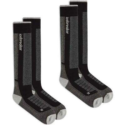 Icebreaker Calcetines Merino Blend Ski+ Medium Otc 2 Unidades Black / Ether / Graphite EU 47-49 Icebreaker Calcetines Merino Blend Ski+ Medium Otc 2 Unidades Black / Ether / Graphite EU 47-49