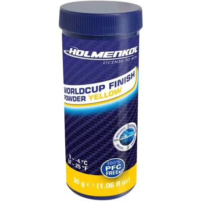 Holmenkol Cera En Polvo Worldcup Finish Yellow 0°c/-4°c 30gr Yellow One Size Holmenkol Cera En Polvo Worldcup Finish Yellow 0°c/-4°c 30gr Yellow One Size