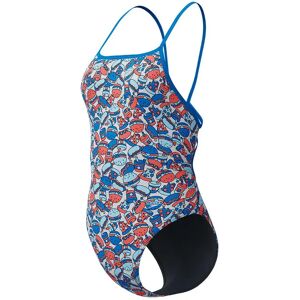Speedo Traje De Baño Fl Printed Web Back Fast Lane Feast / Lagoon Blue UK 32 Speedo Traje De Baño Fl Printed Web Back Fast Lane Feast / Lagoon Blue UK 32