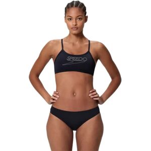 Speedo Bikini Endurance+ Logo Thin Strap Anthracite UK 32 Speedo Bikini Endurance+ Logo Thin Strap Anthracite UK 32