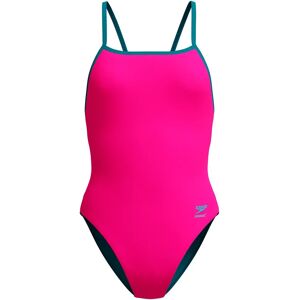 Speedo Traje De Baño Female Solid Tri Back Punchy Pink UK 32 Speedo Traje De Baño Female Solid Tri Back Punchy Pink UK 32