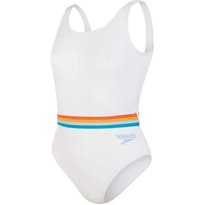 Speedo Traje De Baño Belted Deep U-back White / Orange Fizz / Mango / Sky Blue / Blue Bay UK 30 Speedo Traje De Baño Belted Deep U-back White / Orange Fizz / Mango / Sky Blue / Blue Bay UK 30