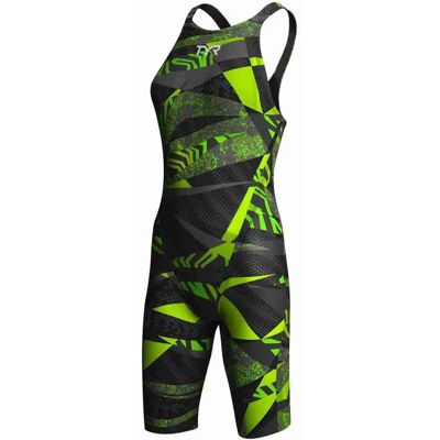 Tyr Bañador De Competición Con Espalda Abierta Avictor Prelude Black / Green UK 25 Tyr Bañador De Competición Con Espalda Abierta Avictor Prelude Black / Green UK 25