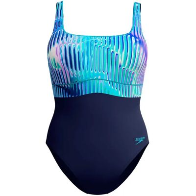 Speedo Traje De Baño Shaping Contoureclipse Printed Turquoise Gem UK 38 Speedo Traje De Baño Shaping Contoureclipse Printed Turquoise Gem UK 38
