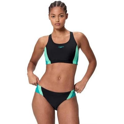 Speedo Bikini Colourblock Splice 2.0 Anthracite / Mayan Blue UK 36 Speedo Bikini Colourblock Splice 2.0 Anthracite / Mayan Blue UK 36