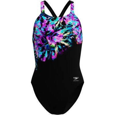 Speedo Traje De Baño Female Placement Printed Powerback Glitchy Garden / Black UK 40 Speedo Traje De Baño Female Placement Printed Powerback Glitchy Garden / Black UK 40