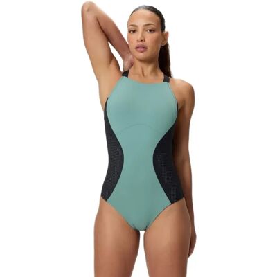 Speedo Traje De Baño Sculpture High Neck Contour Moss Agate UK 36 Speedo Traje De Baño Sculpture High Neck Contour Moss Agate UK 36
