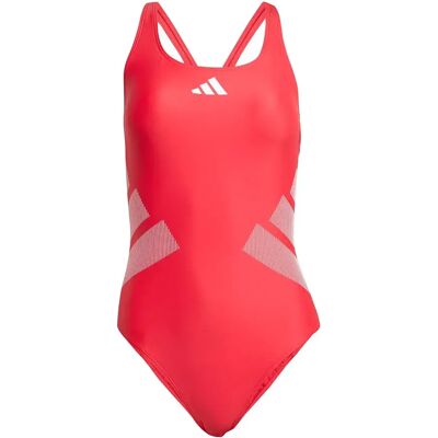 Adidas Traje De Baño Logo C-back Pure Ruby / White 44 Adidas Traje De Baño Logo C-back Pure Ruby / White 44