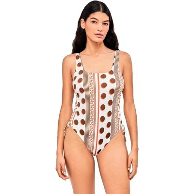 Gisela Traje De Baño Geometric Print Square Neckline Printed M Gisela Traje De Baño Geometric Print Square Neckline Printed M