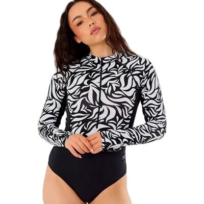 Fundango Traje De Baño De Manga Larga Dolphin Zebra Whisper S Fundango Traje De Baño De Manga Larga Dolphin Zebra Whisper S