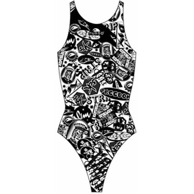 Turbo Traje De Baño Stickers Pro Resist White / Black L Turbo Traje De Baño Stickers Pro Resist White / Black L
