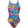 Turbo Pop Comic Swimsuit Multicolor 4XL Mujer