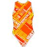 Turbo Text Swimsuit Naranja L Mujer