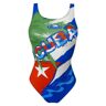 Turbo Cuba Palmera Swimsuit Verde,Azul XL Mujer