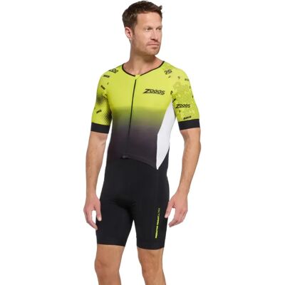 Zoggs Traje De Triatlón De Manga Corta Predator Ultra Black / Yellow / White XL Zoggs Traje De Triatlón De Manga Corta Predator Ultra Black / Yellow / White XL