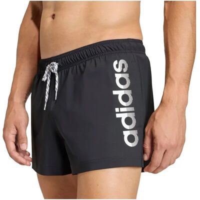 Adidas Bañador Corto Logo Stretchy Knit 3´´ Black / White L Adidas Bañador Corto Logo Stretchy Knit 3´´ Black / White L
