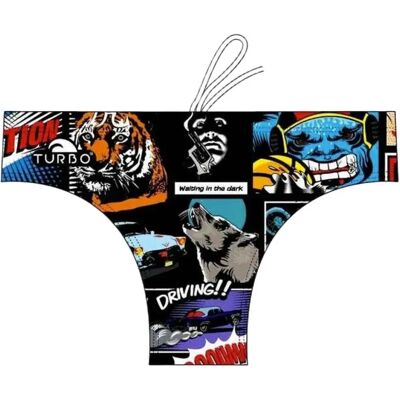 Turbo Bañador Slip Black Comic Multicoloured XL Turbo Bañador Slip Black Comic Multicoloured XL